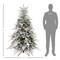 Edge Collections - 6' - Green - Prelit Snow-Flocked Christmas Tree with LED Lights - 1 Piece